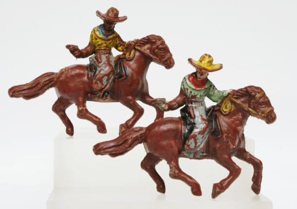 SOLD Lone Star Mounted Cowboys with twin Pistols
