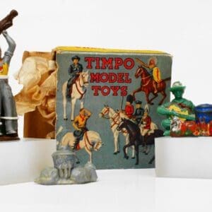 SOLD Timpo Camp-fire Set & Prisoner Tied to Tree