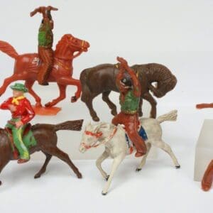 SOLD Timpo Early Plastic Mounted Cowboys (Lead Mould)