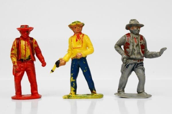 SOLD Timpo Early Plastic Cowboys 'Timpo Tim', 'Slim' etc