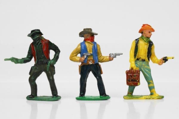 SOLD Timpo Solid Plastic Cowboys from Lead Moulds