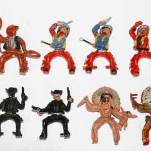 SOLD Timpo Solids Early Mounted Cowboys & Indians