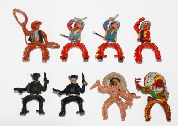 SOLD Timpo Solids Early Mounted Cowboys & Indians