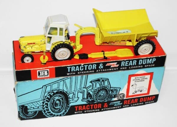 SOLD Britains Tractor & Rear Dump Rare Industrial Yellow