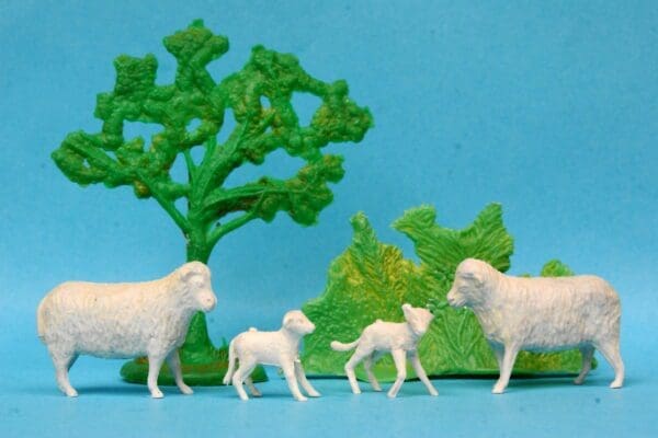 Barrett & Sons Farm WHITE Sheep, Lambs, Tree & Hedge