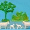 Barrett & Sons Farm WHITE Sheep, Lambs, Tree & Hedge - Image 3