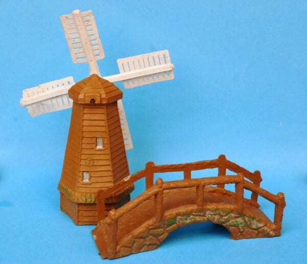 **TO CLEAR** Taylor & Sons Plastic Windmill & Rustic Bridge - Image 3