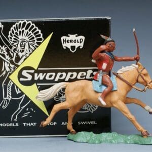 SOLD Herald Swoppet Mounted Indian Brave with Bow