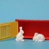 Taylor & Sons Farm Series Rabbit Hutch with Rabbits - Image 3