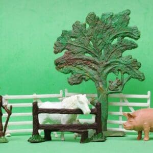 SOLD Taylor & Sons Farm Labourer, Shetland Pony, Pig & Tree