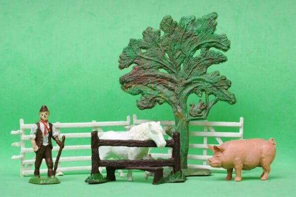 SOLD Taylor & Sons Farm Labourer, Shetland Pony, Pig & Tree