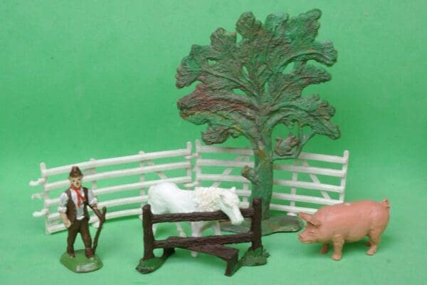 SOLD Taylor & Sons Farm Labourer, Shetland Pony, Pig & Tree - Image 3