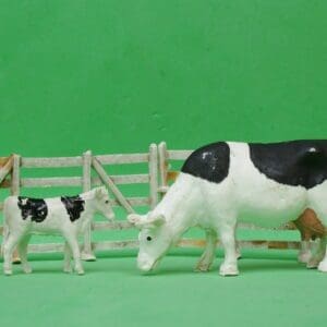 SOLD Taylor & Sons Cow, Calf & Unusual MARBLED Farm Fences
