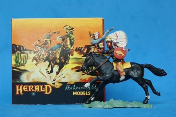 SOLD Herald Zang Mounted Indian Chief - Superb Example!