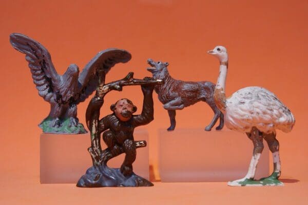 SOLD Timpo Zoo Animals - Wolf, Ostrich, etc
