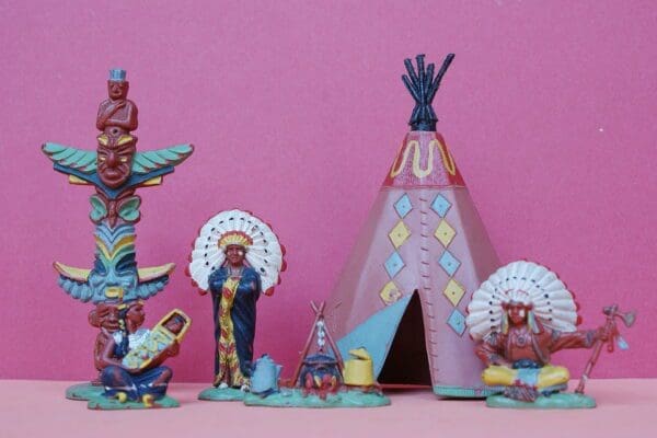 SOLD Herald Zang Indian Encampment Set - Early Example!