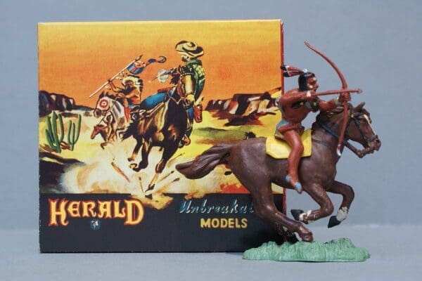 Herald Zang Mounted Indian with Bow & Arrow - REPRO Box