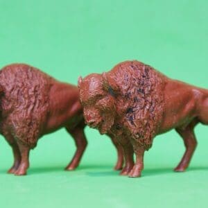 SOLD Timpo Zoo Animals - Pair of Bison - Hard to Find!