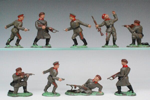 SOLD Crescent 60mm Russian Soldiers - Group of 9