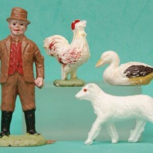 SOLD Speedwell Farmyard Models - Duck, Dog, Farmer & Hen