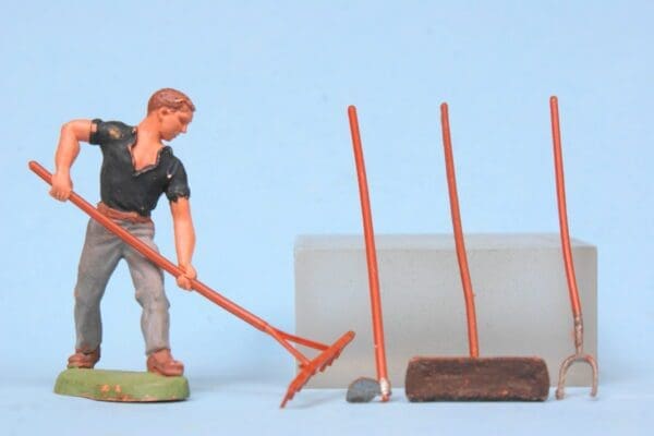 SOLD Herald Labourer (BLUE Shirt) with 4 Tools