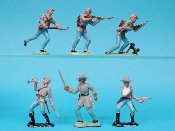 SOLD Crescent 60mm Confederate Infantry - Loose Set of 6