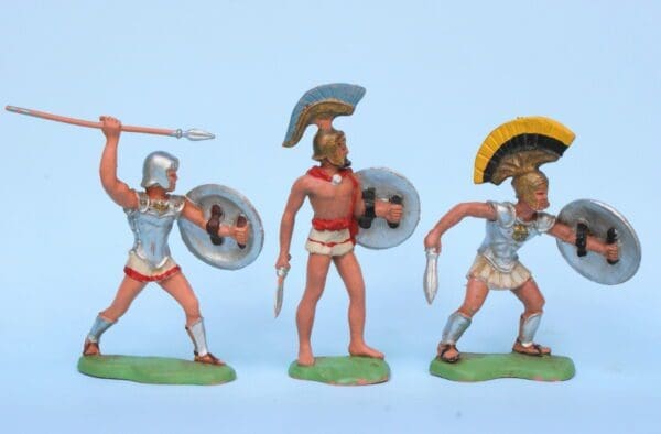 SOLD Herald Trojan Warriors, 3 Poses - Great Condition!