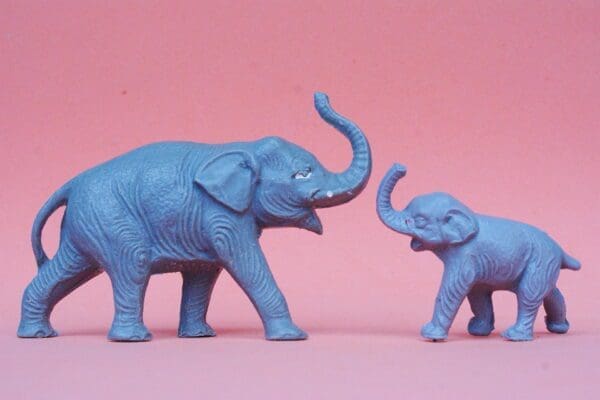 SOLD Charbens Elephant & Cherilea Baby Elephant