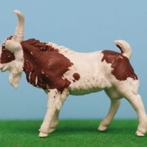 SOLD Herald Billy Goat WHITE Plastic/Brown Paint