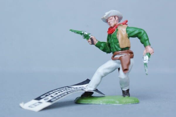 SOLD Britains Swoppet Two-Gun Cowboy with Tag - LATER Issue
