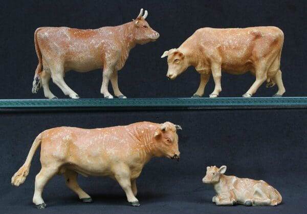 Herald Set of Jersey Breed Cattle - Early BROWN Paint