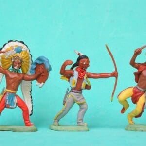 SOLD Britains Swoppet Wild West Indians - Group of 3