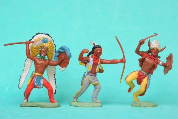 SOLD Britains Swoppet Wild West Indians - Group of 3
