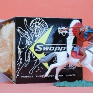SOLD Herald Swoppet Mounted Indian Chief with Spear