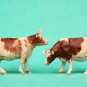 SOLD Herald Ayrshire Cows - Stencil-sprayed!