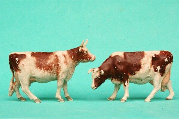 SOLD Herald Ayrshire Cows - Stencil-sprayed!