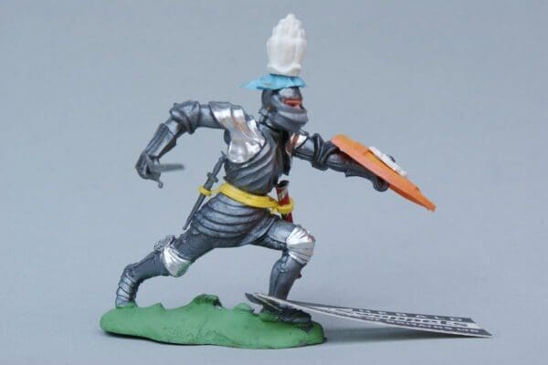 SOLD Swoppet C15th Knight attacking with Sword & Shop Tag