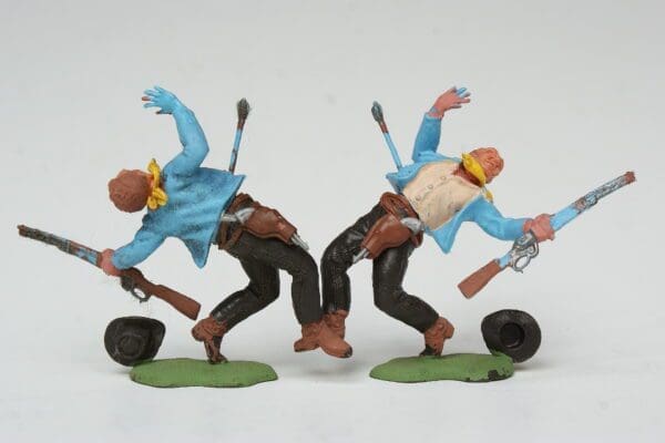SOLD Swoppet Cowboys Wounded with Arrow - Matching Pair!