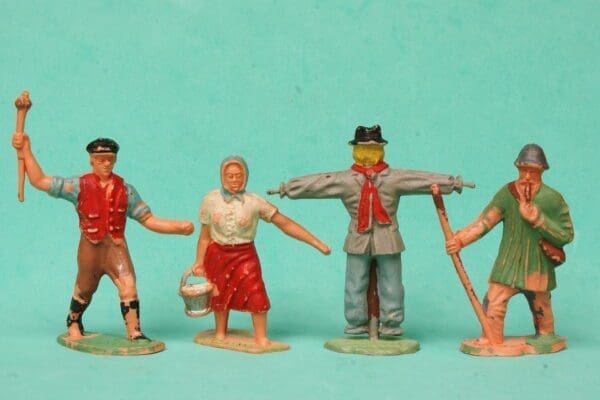 SOLD Timpo Farm Folk - Set of 4 Figures