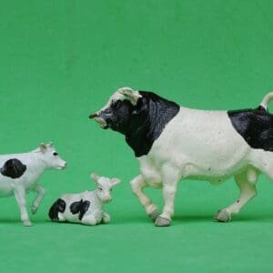 SOLD Britains Cow, Bull & Bull Calf - Later PVC issue!