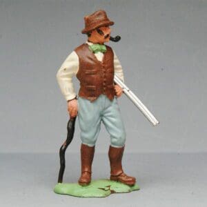 SOLD Herald Farmer with Shotgun - Rare DARK BROWN Variant!