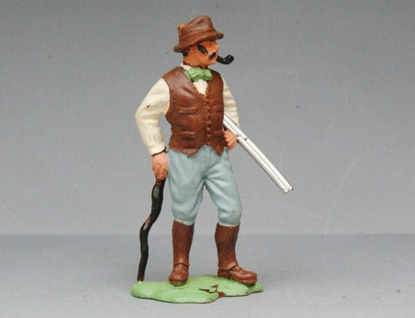 SOLD Herald Farmer with Shotgun - Rare DARK BROWN Variant!