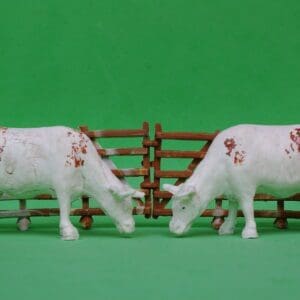 SOLD Taylor & Sons Grazing Cows & Unusual MARBLED Farm Fence