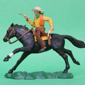 SOLD Swoppet Cowboy Firing Twin Guns Mounted - Early Issue 1958