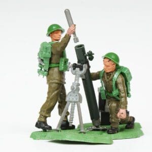 SOLD Swoppet Infantry in Action! Mortar Crew Set