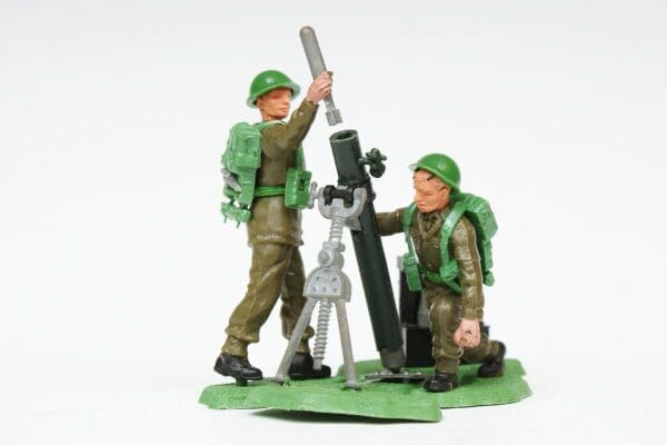 SOLD Swoppet Infantry in Action! Mortar Crew Set