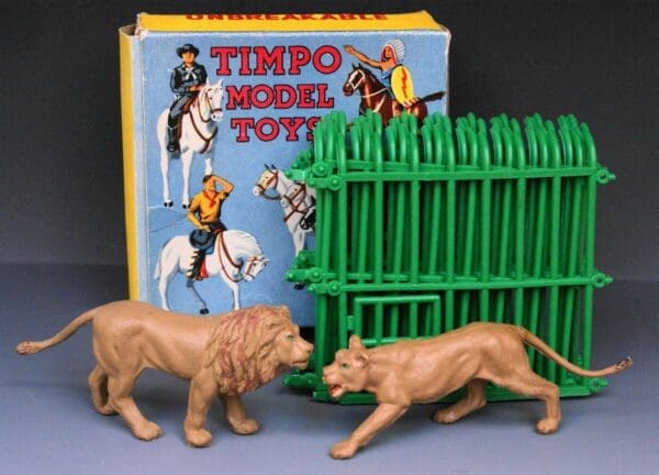SOLD Timpo Zoo Cages & Animals No.1