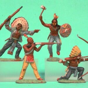 SOLD Herald Zang Red Indians - Set of 4 Figures