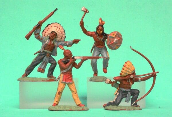 SOLD Herald Zang Red Indians - Set of 4 Figures