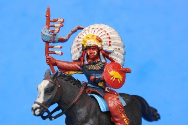 SOLD Herald Zang Mounted Indian Chief - NAVY Shirt